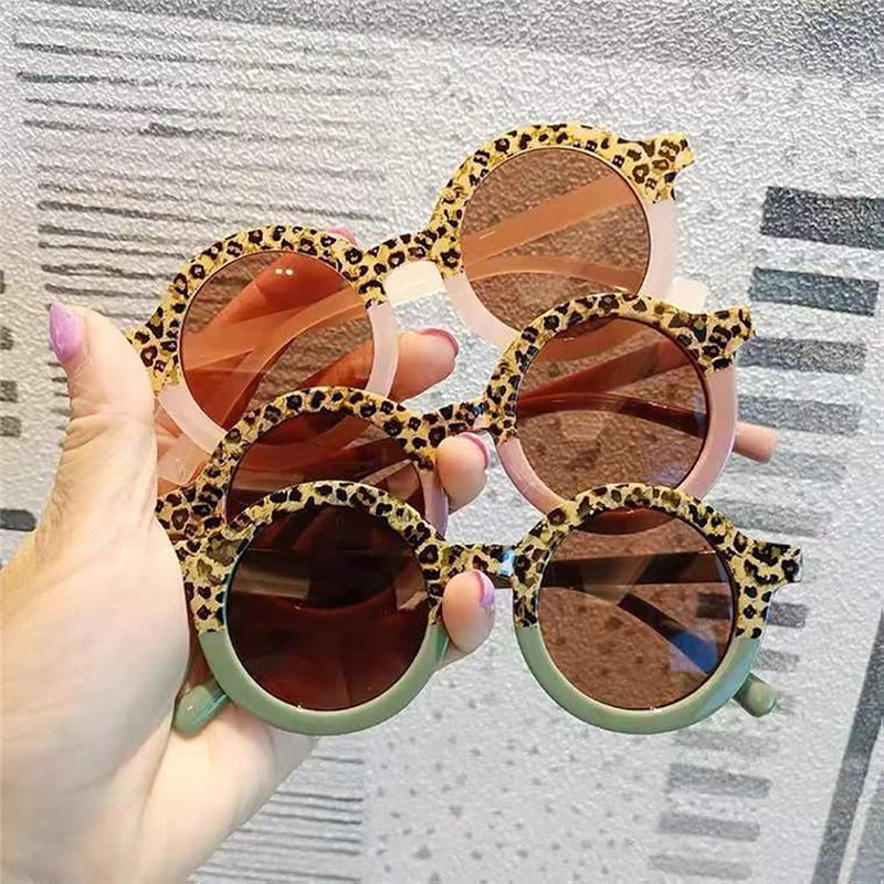 Kids Summer Leopard Print Sunglasses UV Protection Beach Outdoor Sunglasses Baby Girl Baby Boy UV400 - Miscellaneous Accessories