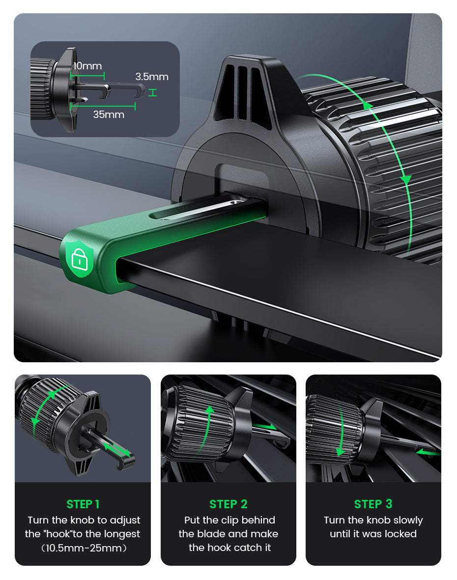 GravityGrip: UGREEN's Car Phone Holder Stand with Gravity Dashboard Design for Universal Mobile Phone Support For Mobile Phone Xiaomi, Samsung, iPhone - Miscellaneous Accessories